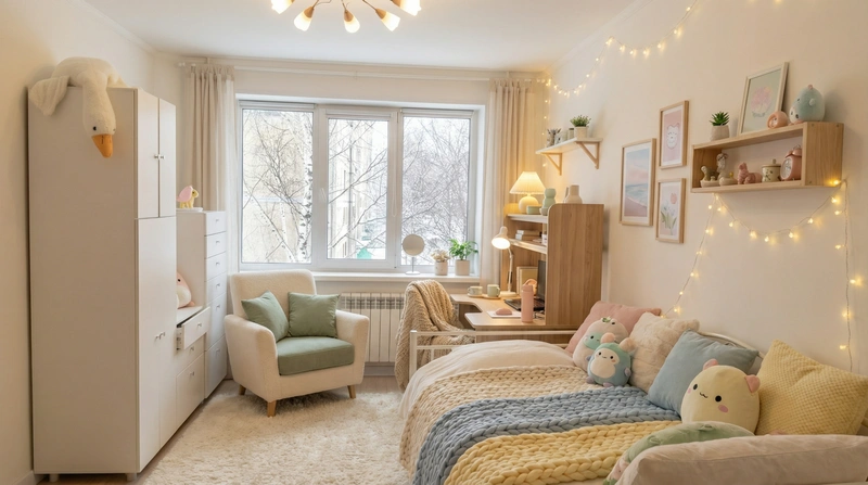 Дизайн интерьера в стиле Хюгге — Спальня от нейросети RoomGPT