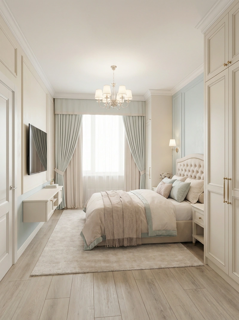 Дизайн интерьера в стиле Классика — Спальня от нейросети RoomGPT