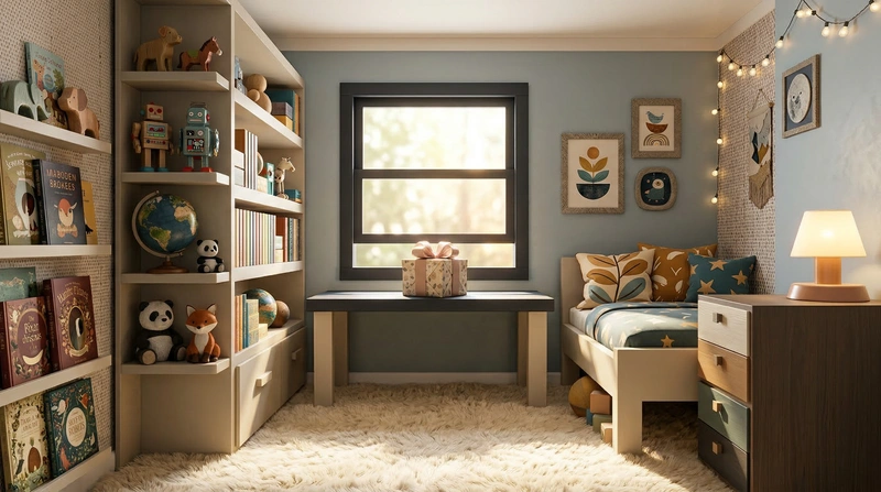 Дизайн детской в стиле Эклектика — фото интерьера от нейросети RoomGPT