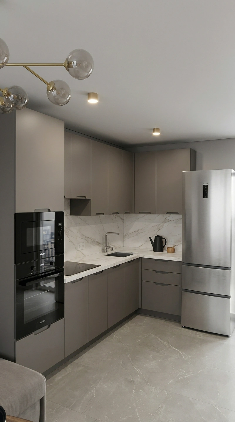 Дизайн кухни в стиле Минимализм — фото интерьера от нейросети RoomGPT