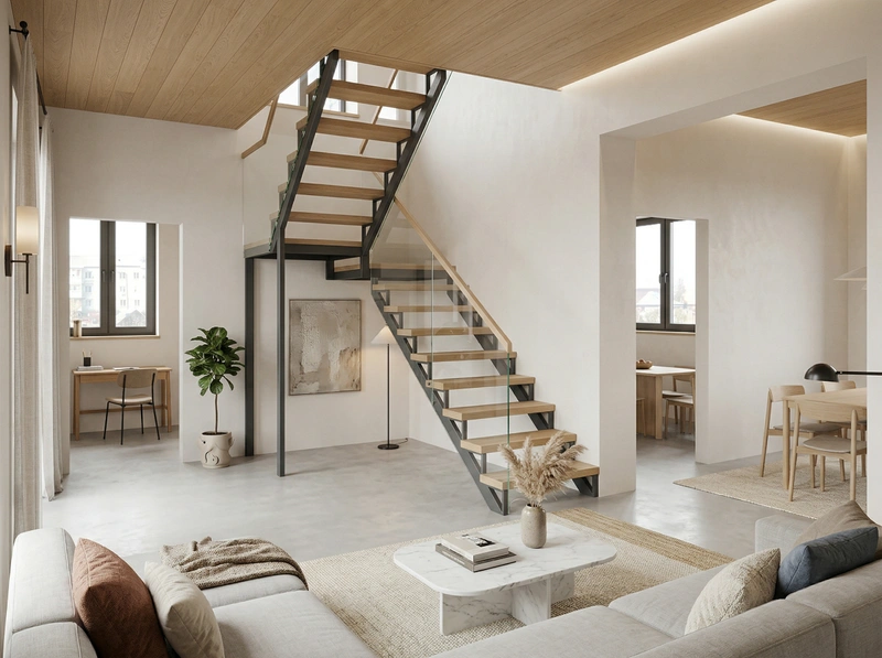 Дизайн гостиной в стиле Сканди — фото интерьера от нейросети RoomGPT