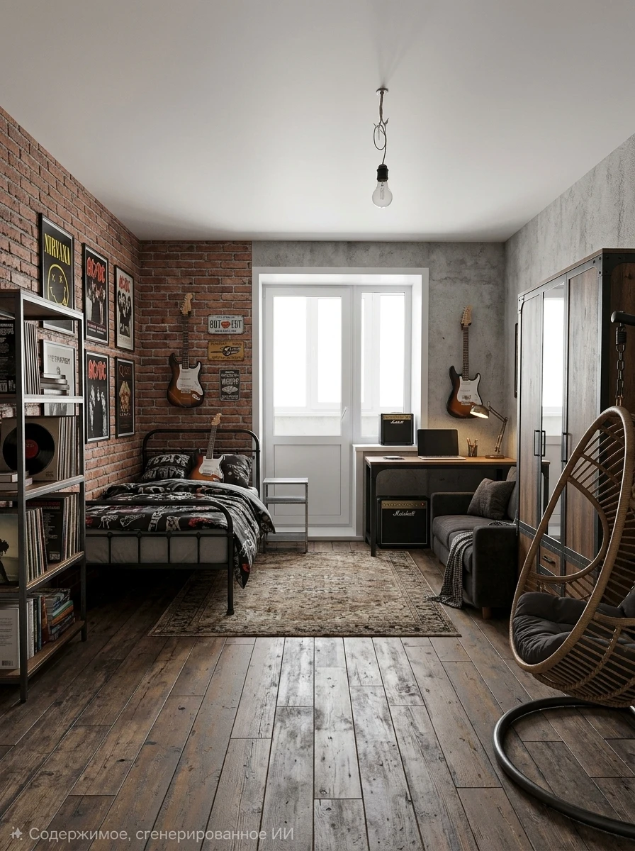 Дизайн интерьера в стиле Лофт — Другое от нейросети RoomGPT