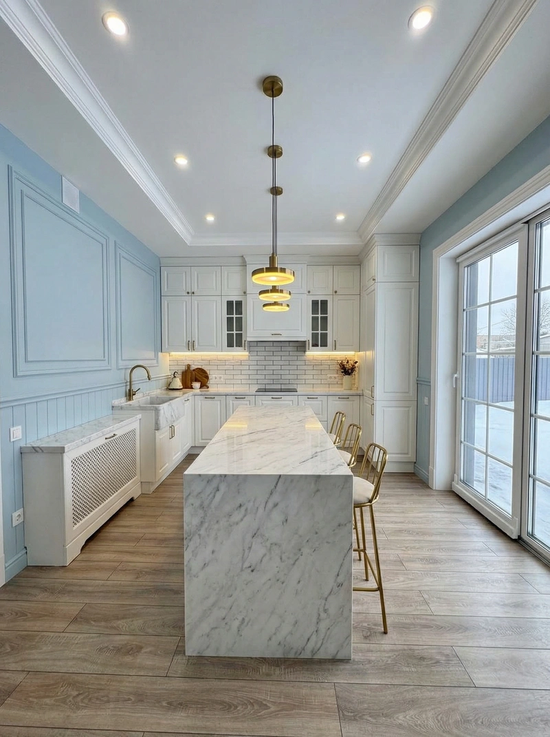 Дизайн интерьера в стиле Классика — Кухня от нейросети RoomGPT