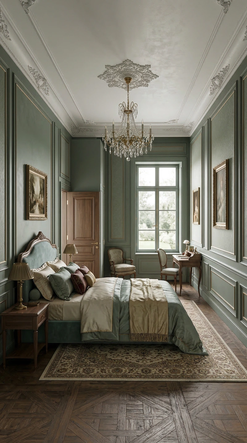 Дизайн спальни в стиле Классика — фото интерьера от нейросети RoomGPT