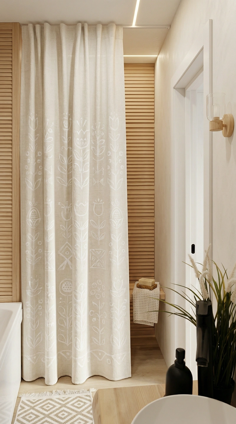 Дизайн интерьера в стиле Хюгге — Ванная от нейросети RoomGPT