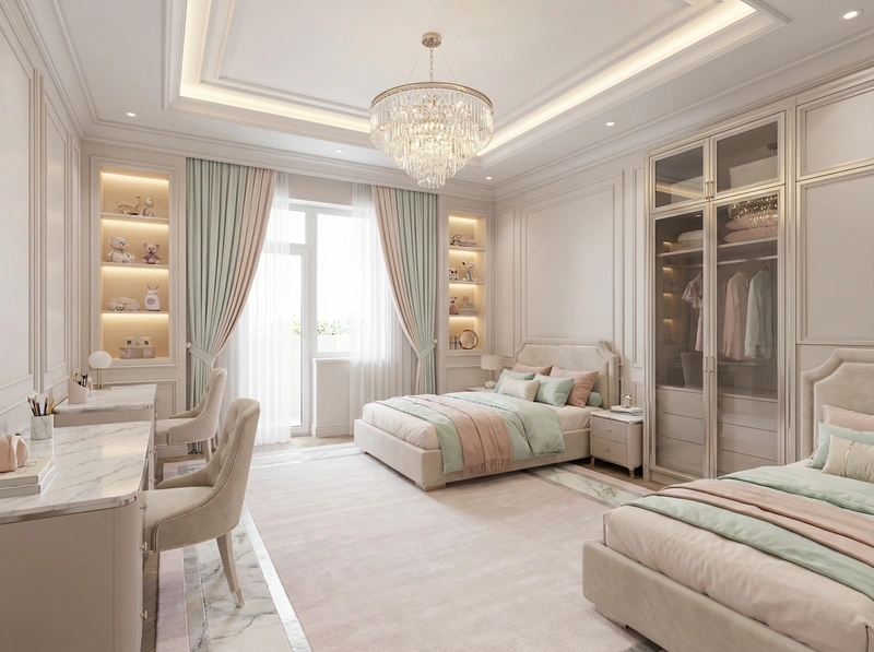 Дизайн интерьера в стиле Классика — Детская от нейросети RoomGPT
