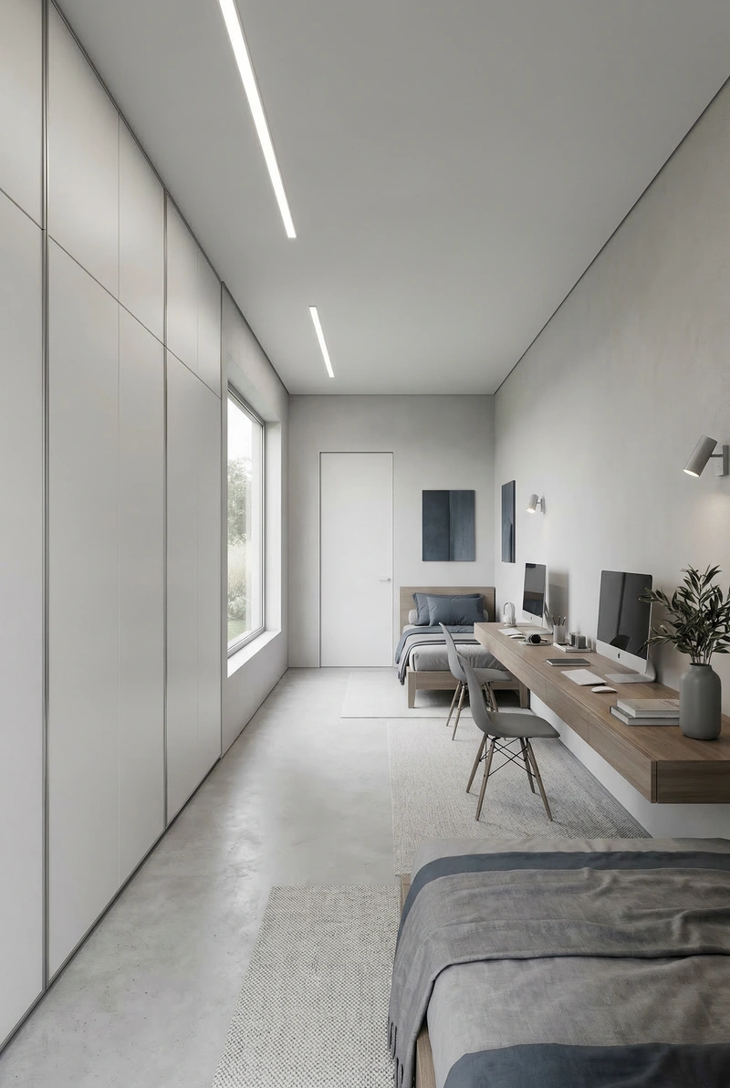 Дизайн интерьера в стиле Минимализм — Спальня от нейросети RoomGPT