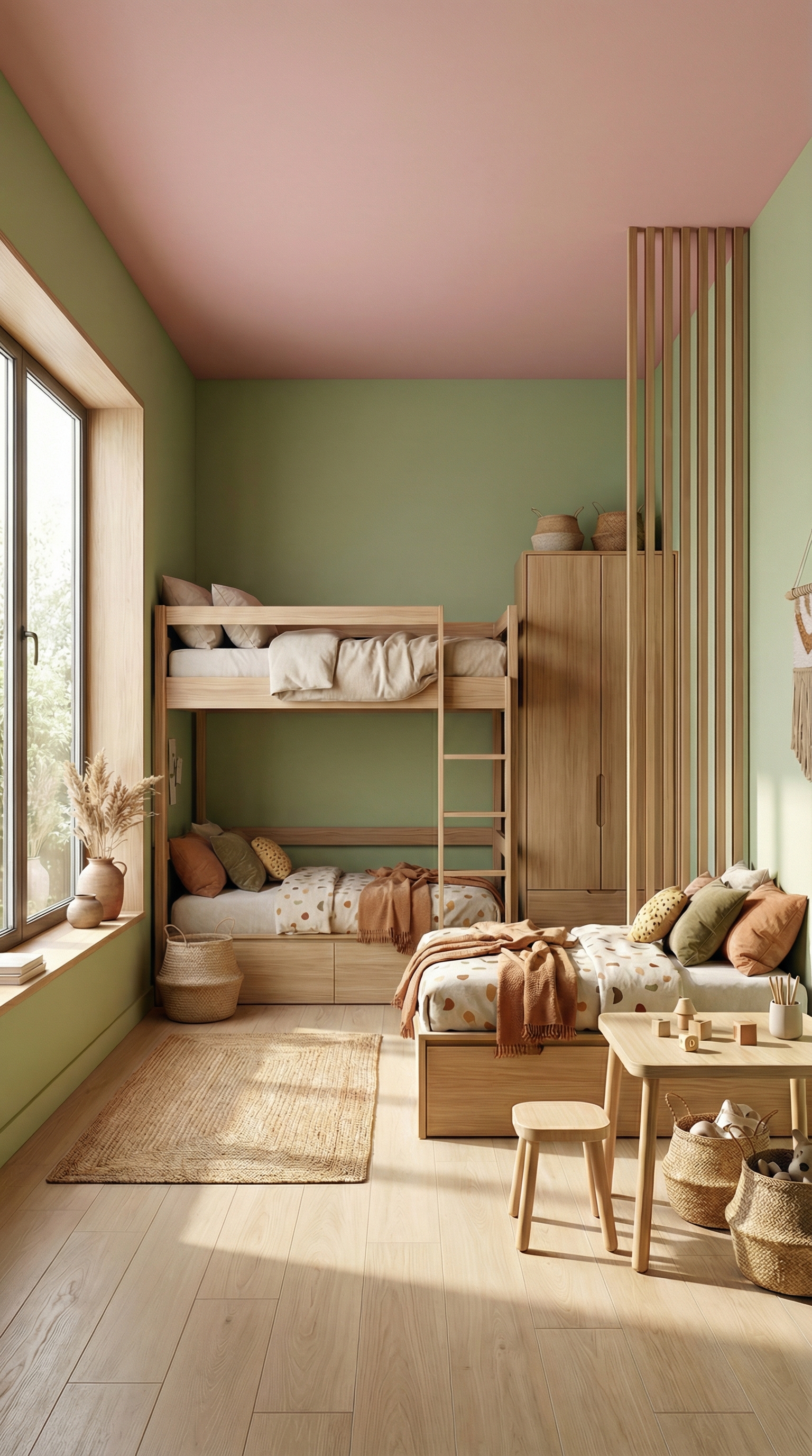 Дизайн детской в стиле Japandi — фото интерьера от нейросети RoomGPT