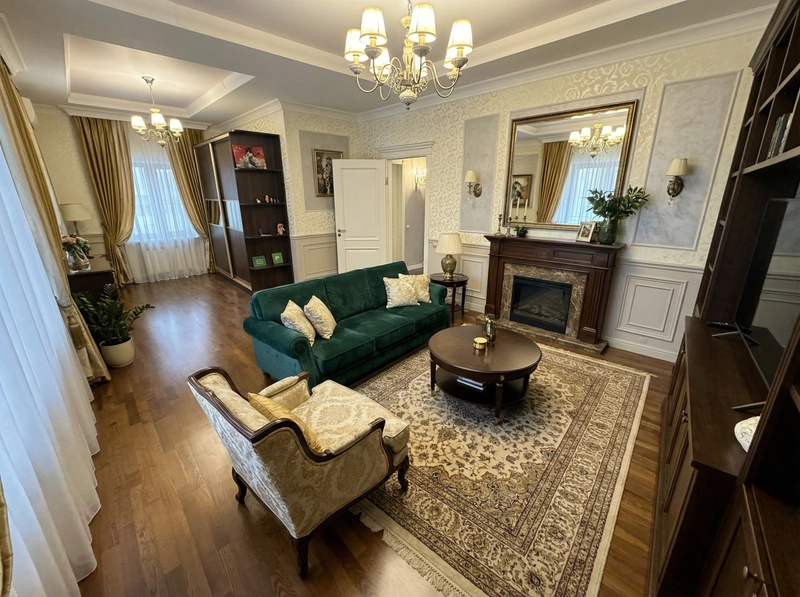 Дизайн интерьера в стиле Классика — Гостиная от нейросети RoomGPT