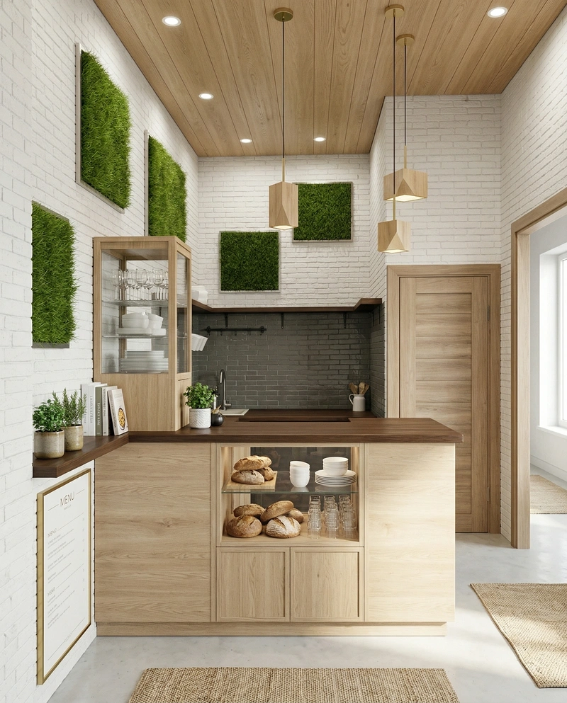 Дизайн кухни в стиле Сканди — фото интерьера от нейросети RoomGPT