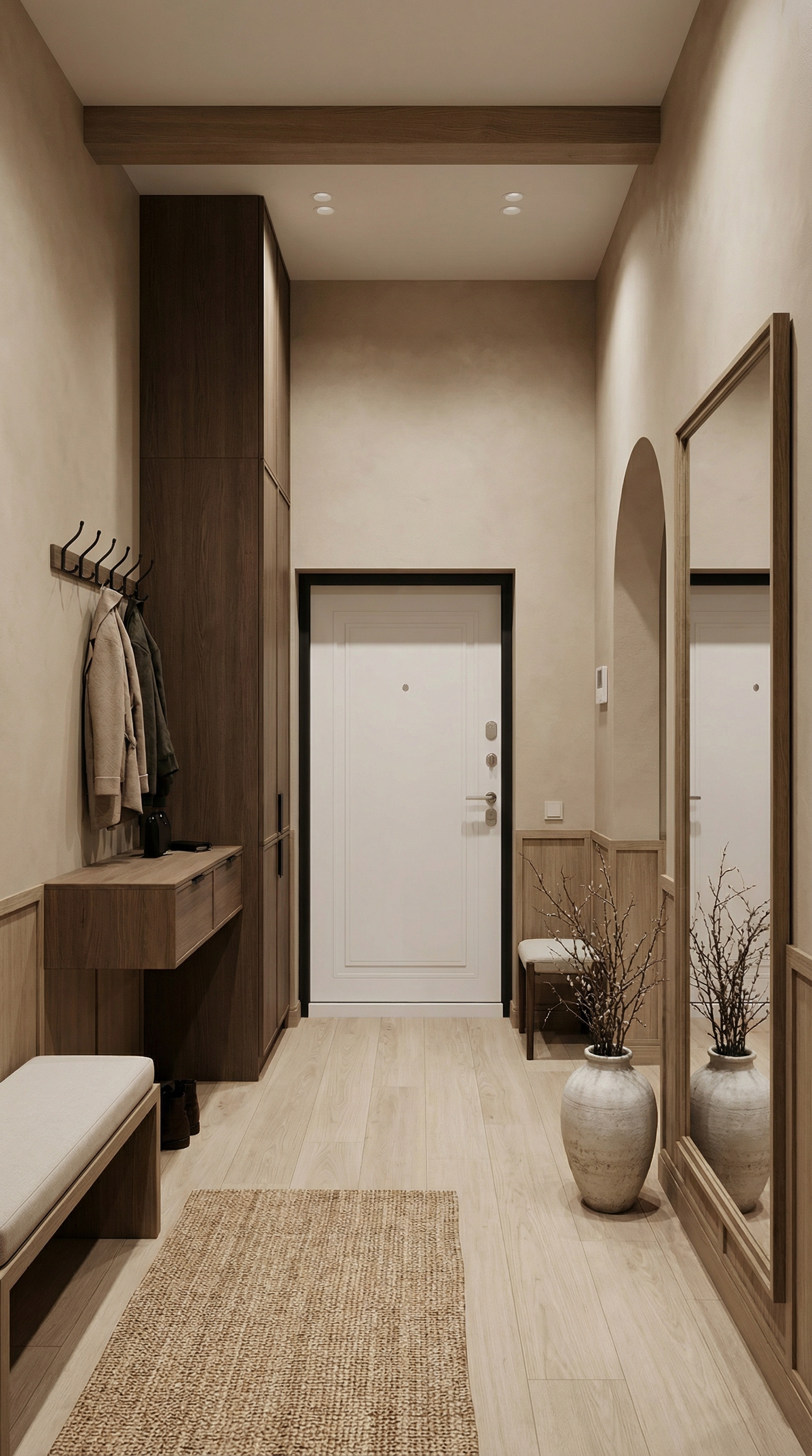 Дизайн гостиной в стиле Japandi — фото интерьера от нейросети RoomGPT