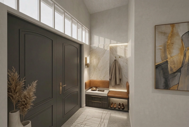 Дизайн интерьера в стиле Контемпорари — Прихожая от нейросети RoomGPT