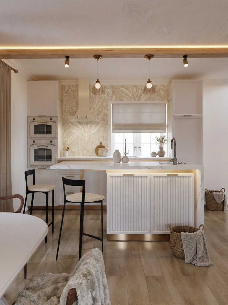 Дизайн интерьера в стиле Хюгге — Гостиная от нейросети RoomGPT