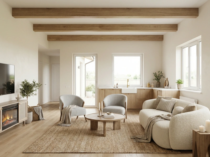 Дизайн интерьера в стиле Хюгге — Гостиная от нейросети RoomGPT