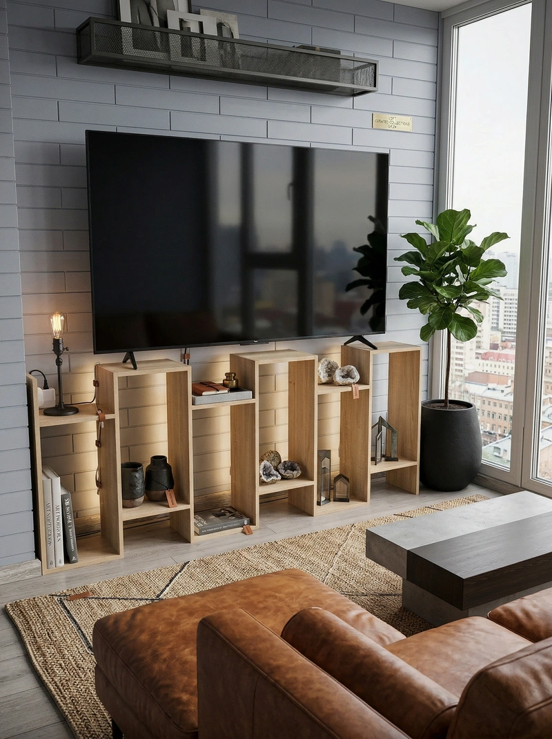 Дизайн гостиной в стиле Лофт — фото интерьера от нейросети RoomGPT