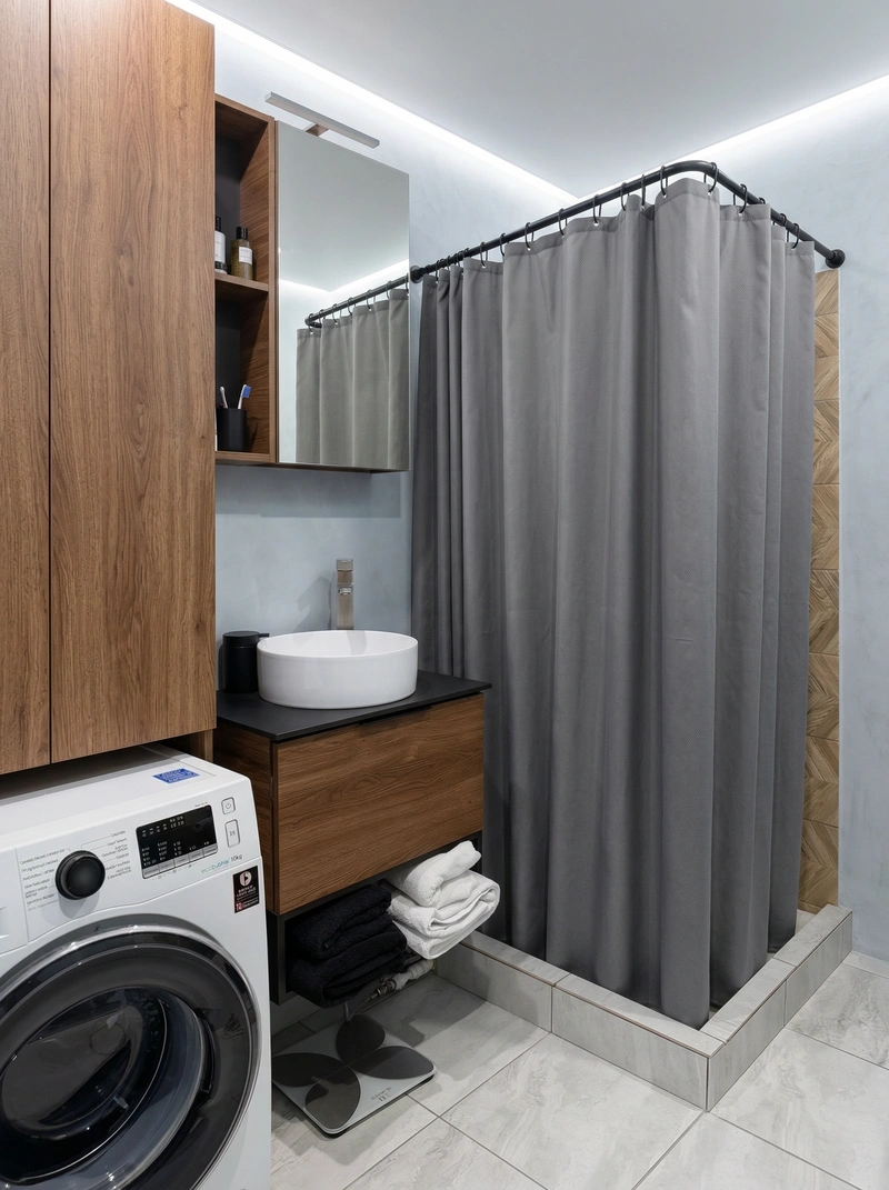 Дизайн интерьера в стиле Минимализм — Ванная от нейросети RoomGPT