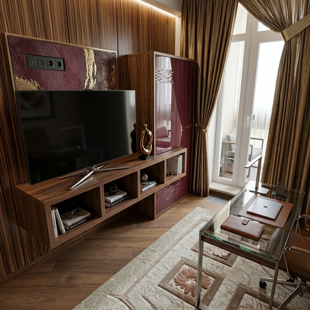 Дизайн кабинета в стиле Контемпорари — фото интерьера от нейросети RoomGPT
