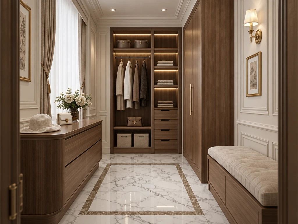 Дизайн интерьера в стиле Классика — Гардеробная от нейросети RoomGPT