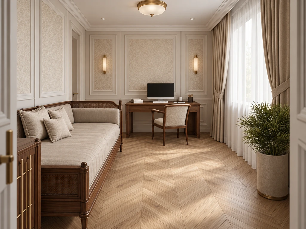 Дизайн кабинета в стиле Классика — фото интерьера от нейросети RoomGPT