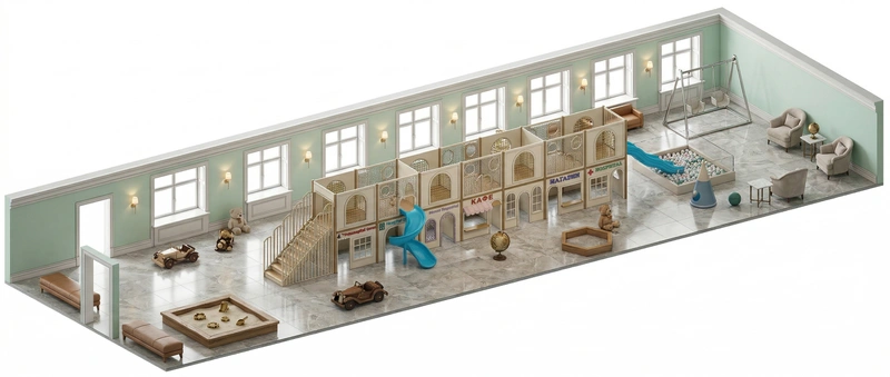 Дизайн детской в стиле Классика — фото интерьера от нейросети RoomGPT