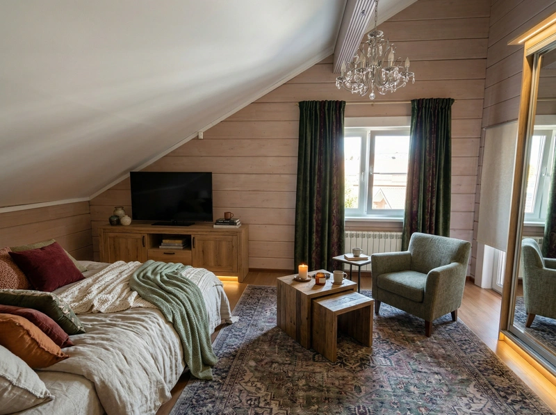 Дизайн спальни в стиле Без стиля — фото интерьера от нейросети RoomGPT