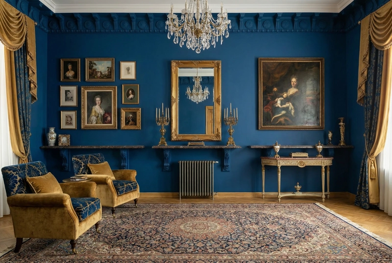 Дизайн интерьера в стиле Классика — Гостиная от нейросети RoomGPT