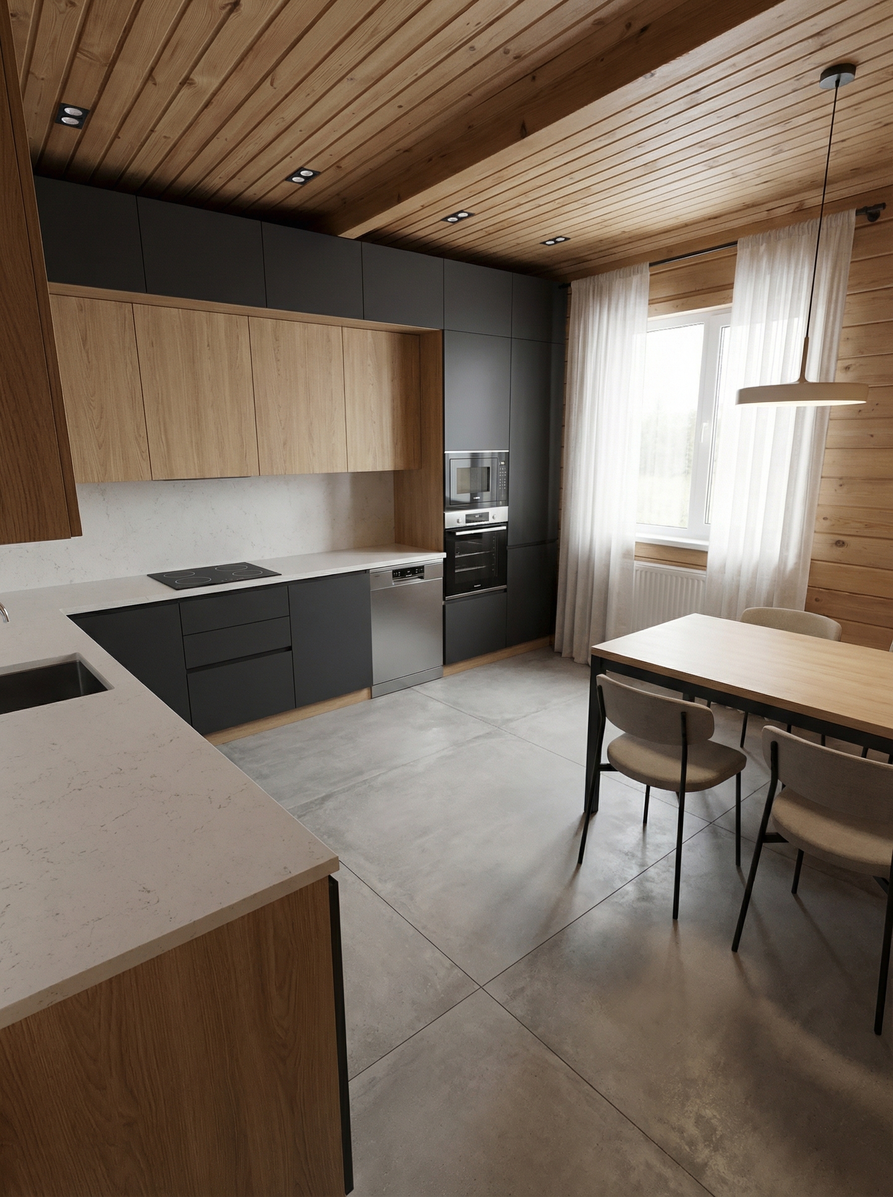 Дизайн кухни в стиле Минимализм — фото интерьера от нейросети RoomGPT