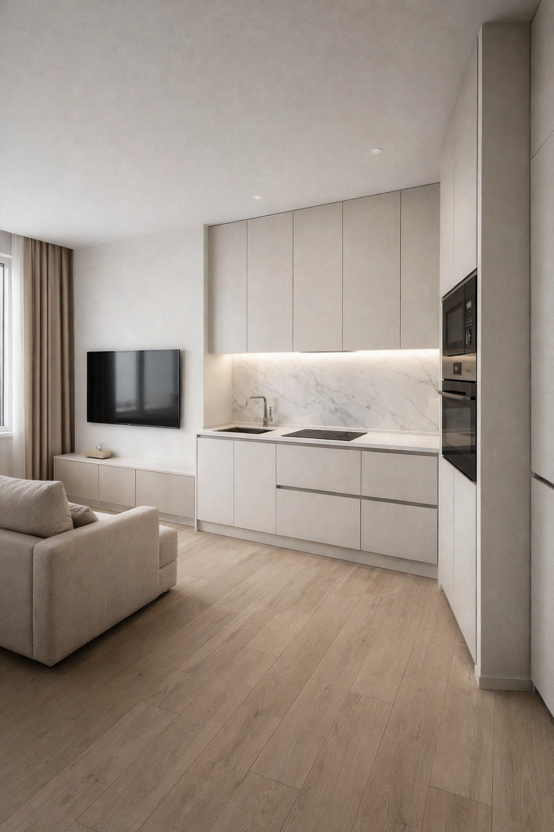 Дизайн кухни в стиле Минимализм — фото интерьера от нейросети RoomGPT