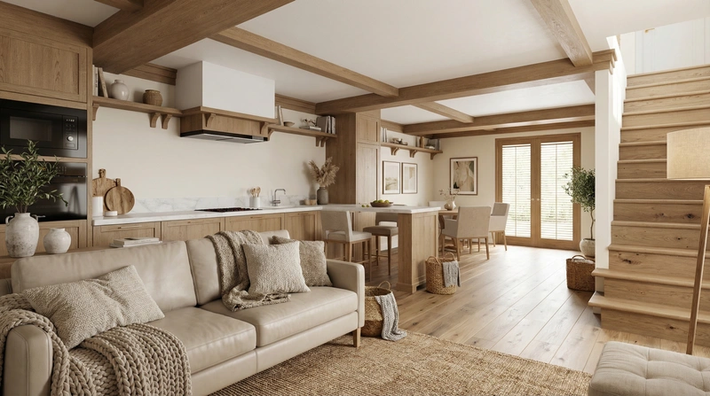 Дизайн интерьера в стиле Хюгге — Гостиная от нейросети RoomGPT