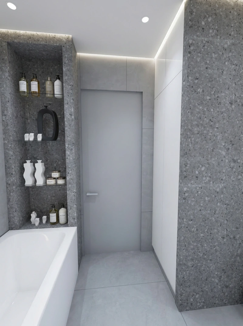 Дизайн ванной в стиле Без стиля — фото интерьера от нейросети RoomGPT