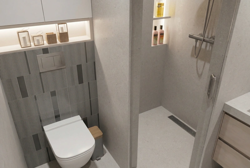 Дизайн ванной в стиле Минимализм — фото интерьера от нейросети RoomGPT