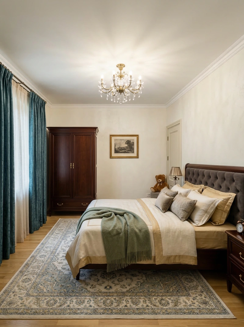 Дизайн интерьера в стиле Классика — Спальня от нейросети RoomGPT