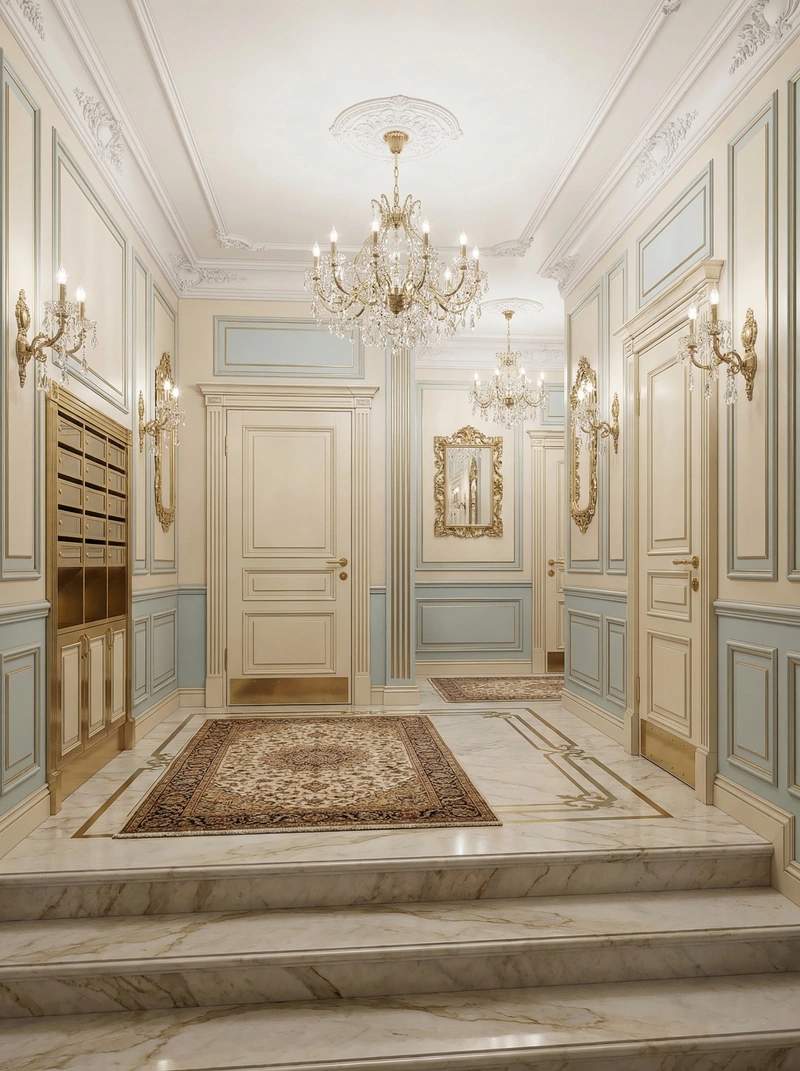 Дизайн интерьера в стиле Неоклассика — Прихожая от нейросети RoomGPT