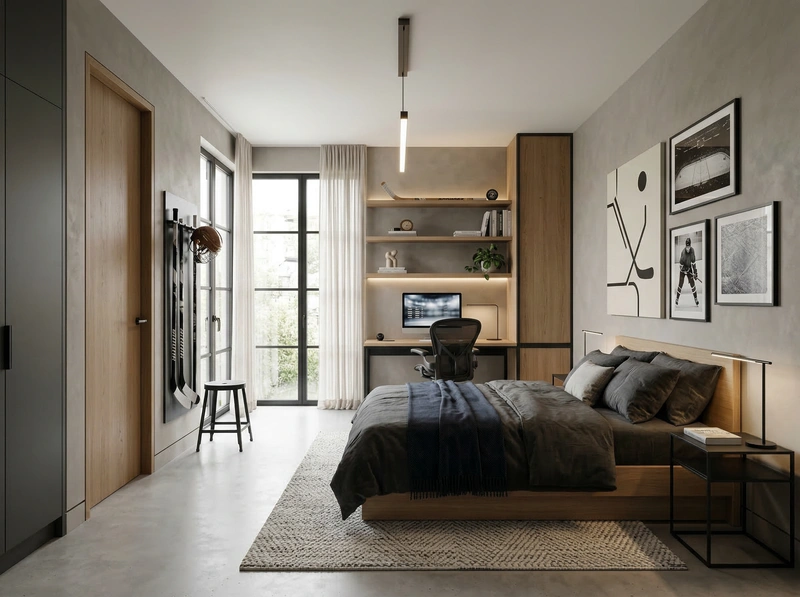 Дизайн детской в стиле Минимализм — фото интерьера от нейросети RoomGPT