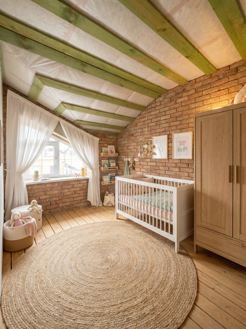 Дизайн интерьера в стиле Сканди — Детская от нейросети RoomGPT