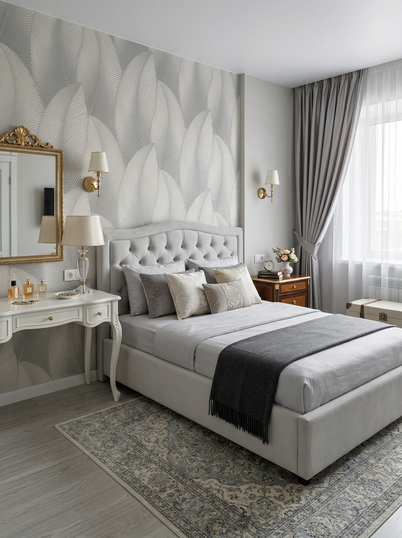 Дизайн интерьера в стиле Классика — Спальня от нейросети RoomGPT