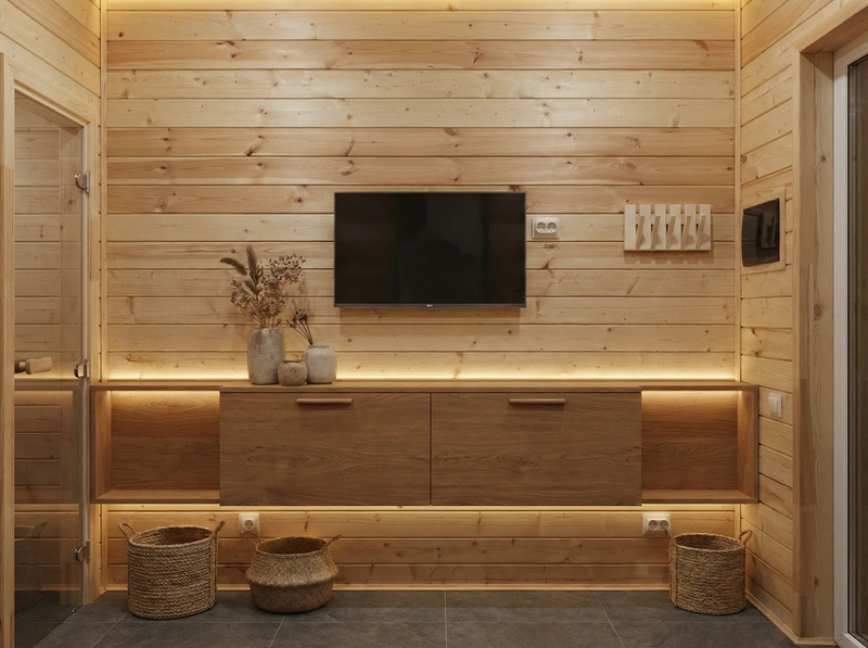 Дизайн ванной в стиле Japandi — фото интерьера от нейросети RoomGPT