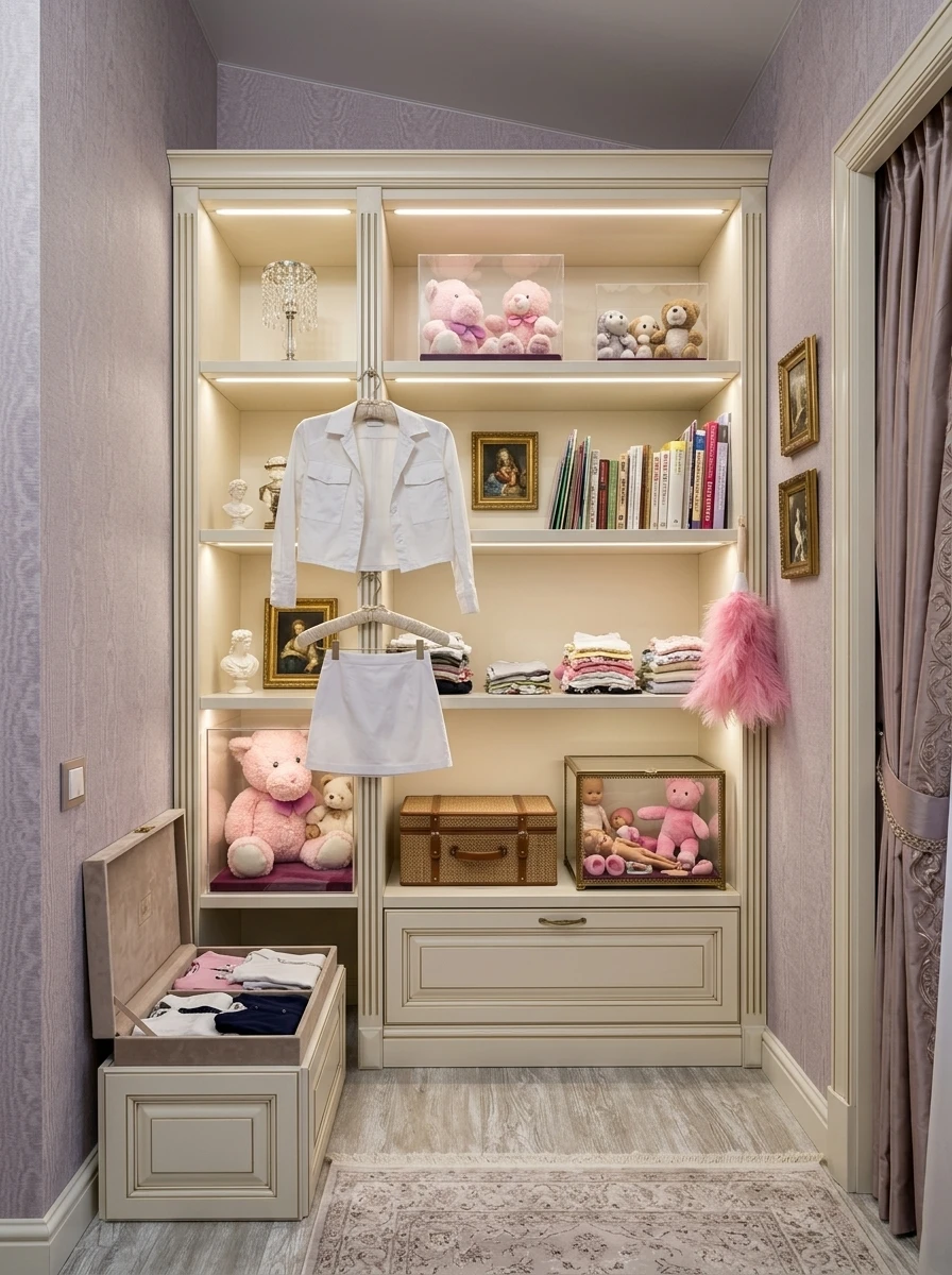 Дизайн интерьера в стиле Классика — Гардеробная от нейросети RoomGPT