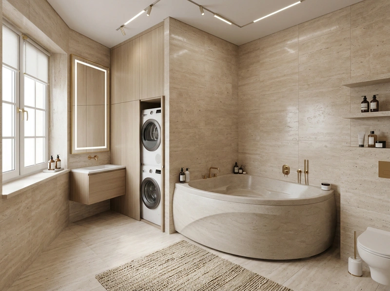 Дизайн ванной в стиле Минимализм — фото интерьера от нейросети RoomGPT