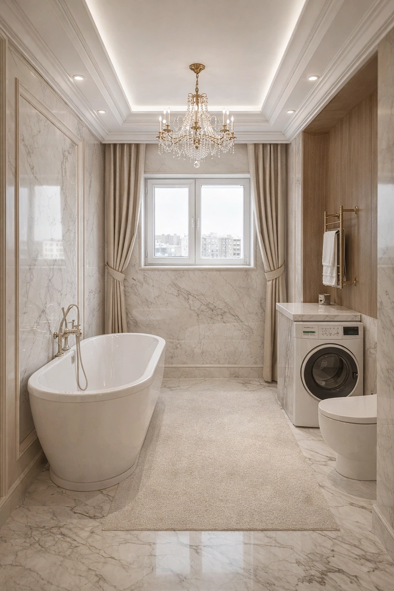 Дизайн интерьера в стиле Неоклассика — Гостиная от нейросети RoomGPT