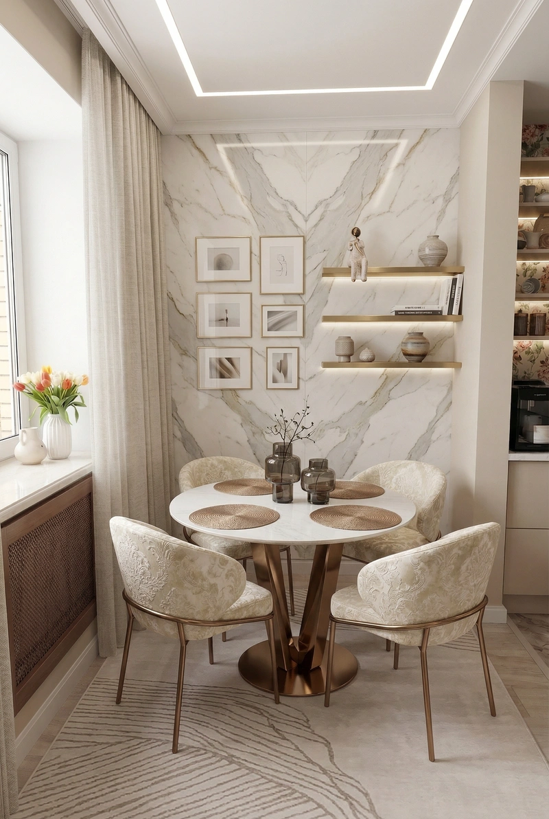 Дизайн интерьера в стиле Контемпорари — Кухня от нейросети RoomGPT