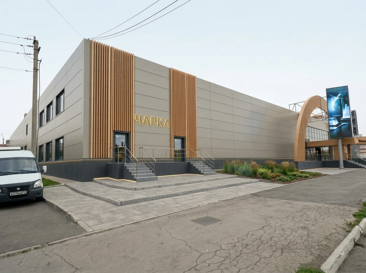 Дизайн фасада в стиле Хай-тек — Фасад от нейросети RoomGPT