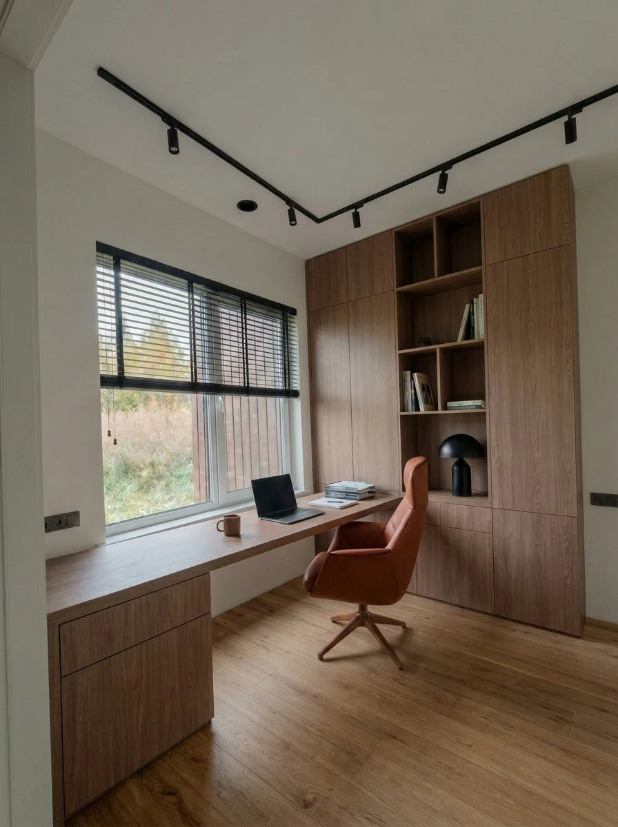 Дизайн кабинета в стиле Минимализм — фото интерьера от нейросети RoomGPT