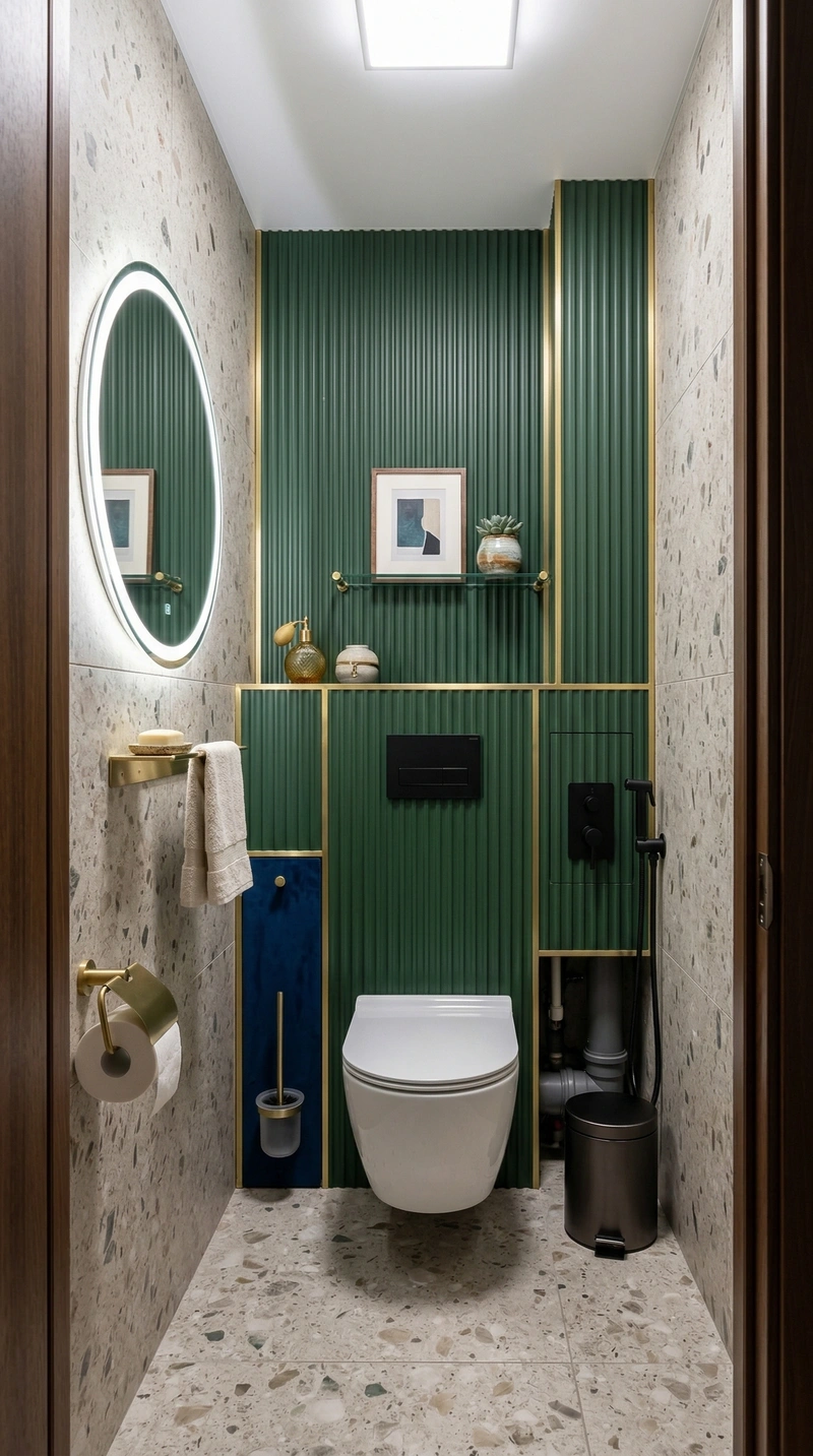 Дизайн ванной в стиле Эклектика — фото интерьера от нейросети RoomGPT