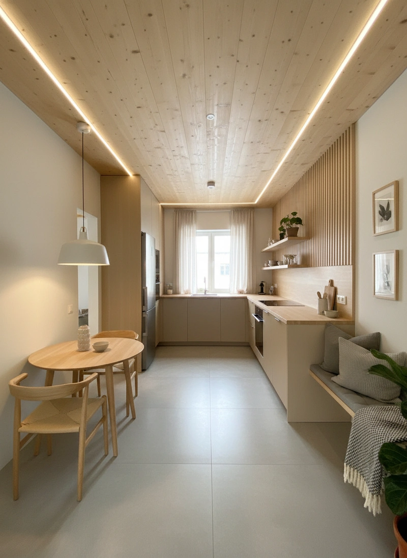 Дизайн интерьера в стиле Хюгге — Кухня от нейросети RoomGPT