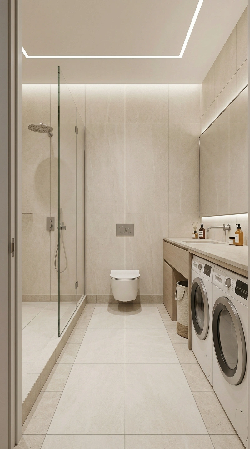 Дизайн ванной в стиле Минимализм — фото интерьера от нейросети RoomGPT