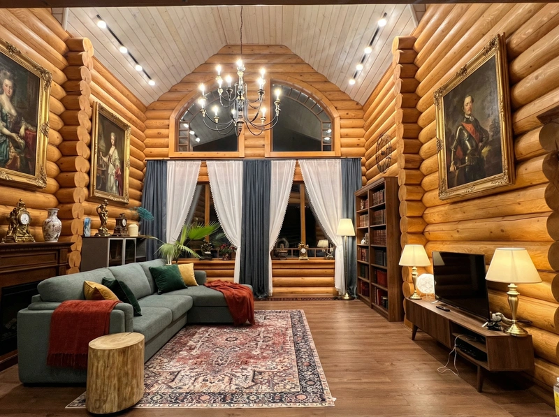 Дизайн интерьера в стиле Классика — Гостиная от нейросети RoomGPT