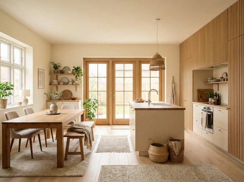 Дизайн интерьера в стиле Хюгге — Кухня от нейросети RoomGPT