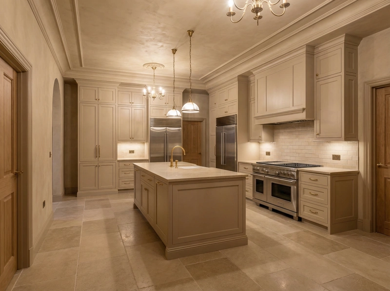 Дизайн кухни в стиле Классика — фото интерьера от нейросети RoomGPT