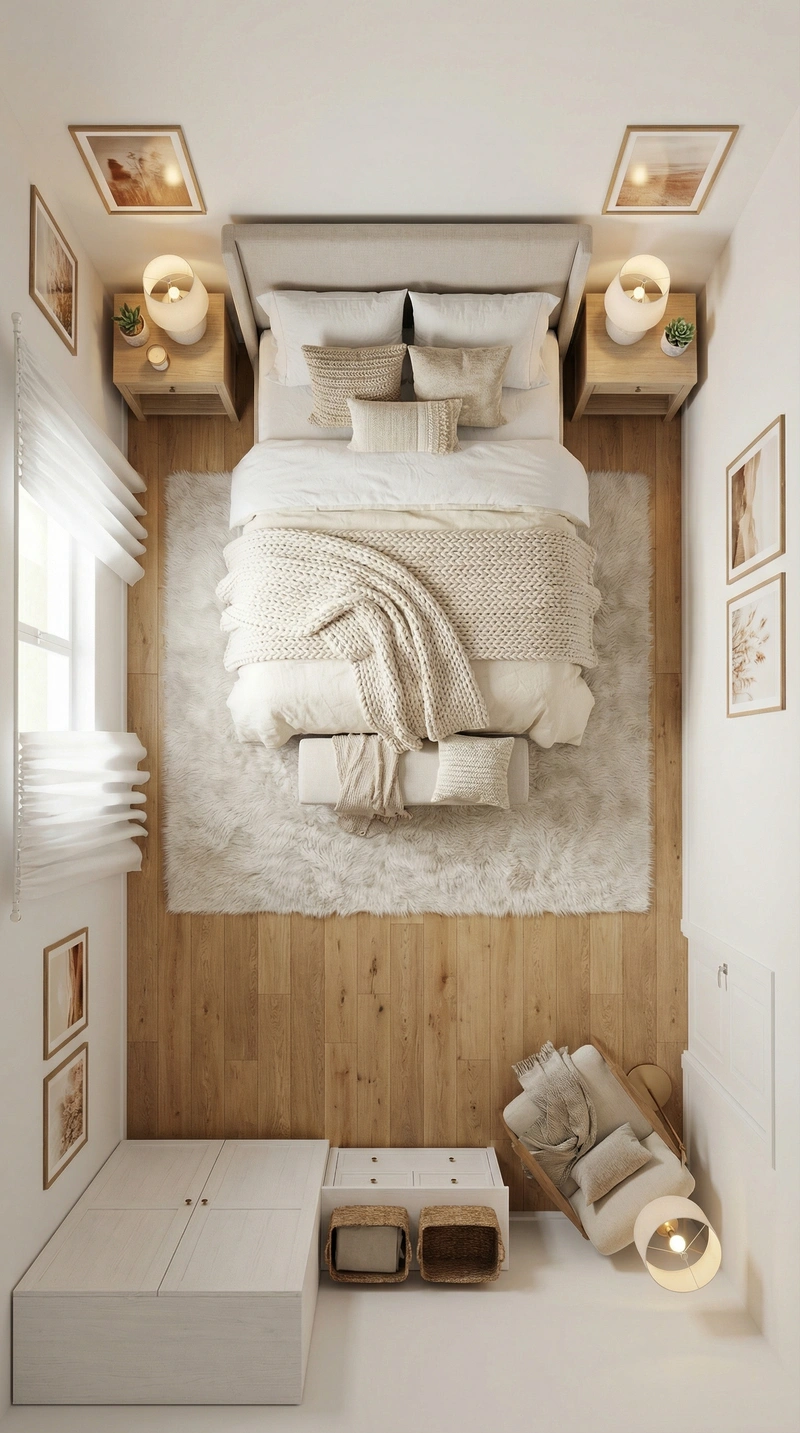 Дизайн интерьера в стиле Хюгге — Спальня от нейросети RoomGPT